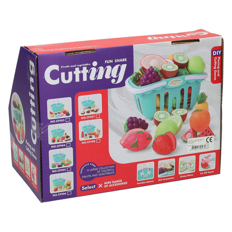 Couper des légumes dans un panier