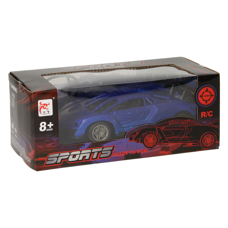 Rc rc racewagen blauw zwart bestuurbare auto