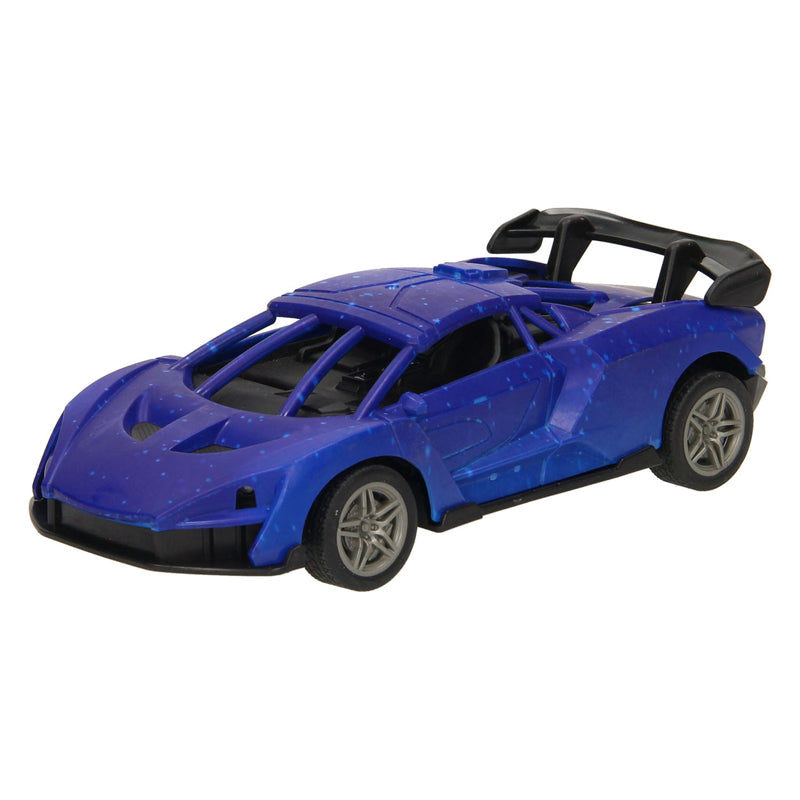 RC Racing Car Blue Black -kontrollerad bil