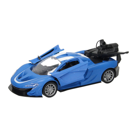 Lobbes speelgoed bv rc sportwagen met stoomfunctie blauw