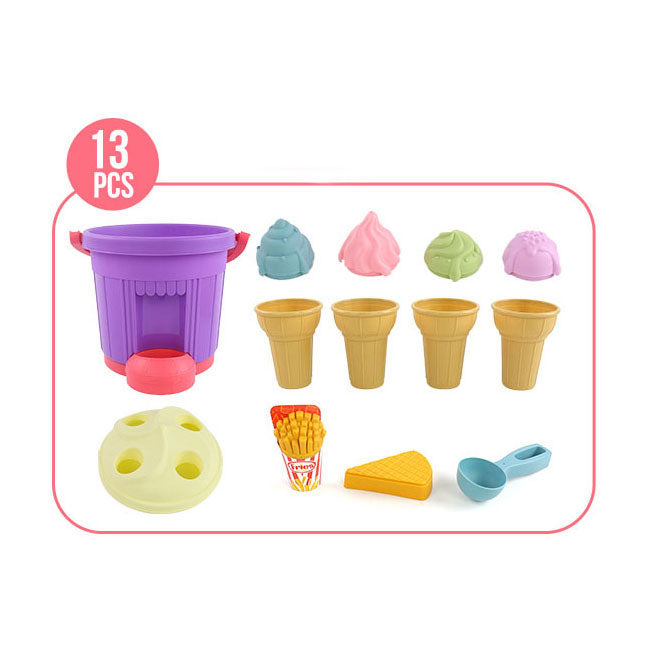 Beach bucket ice cream set, 13dlg