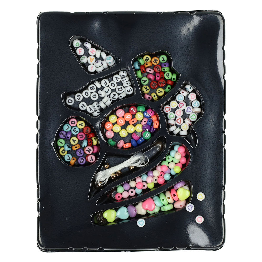 Ensemble de perles à la mode, lettres et chiffres