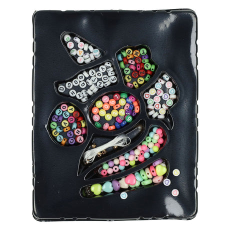 Ensemble de perles à la mode, lettres et chiffres
