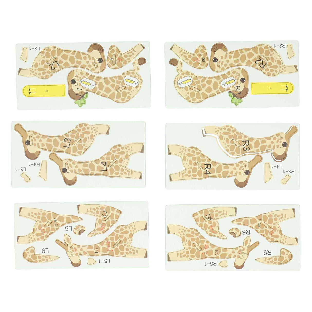Puzzle 3D girafe, 30 pcs.