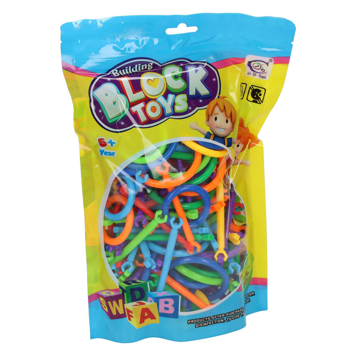 Jouets à lobes, tels que des tiges et des anneaux de construction