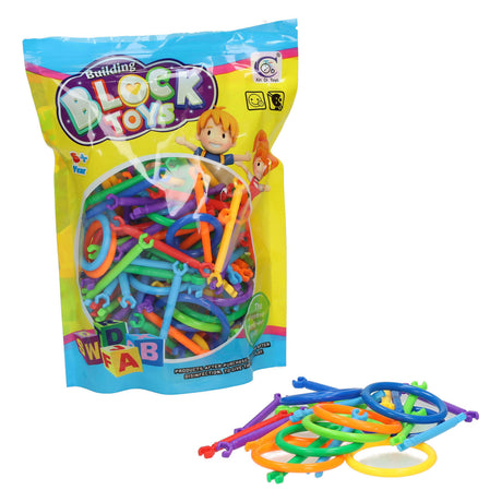 Jouets à lobes, tels que des tiges et des anneaux de construction
