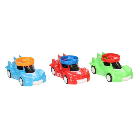 Voiture avec hélice de tir