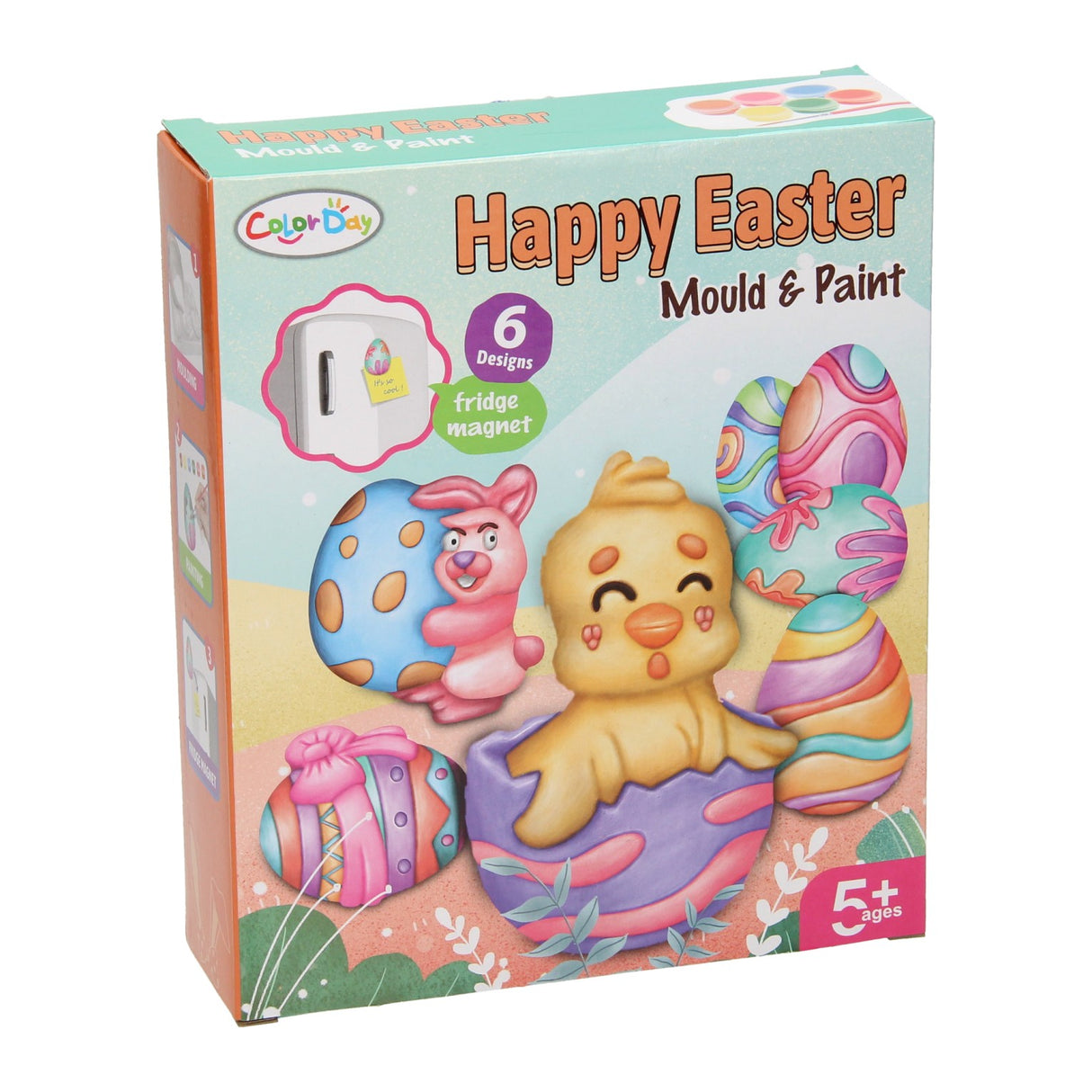 Verser la peinture joyeuses Pâques