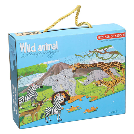 Puzzle de sol animaux sauvages, 100 pcs.