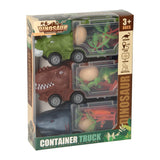 Coffret camion dinosaures et requin, 3 pcs.