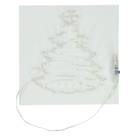 Sapin de Noël à cordes avec lumières LED