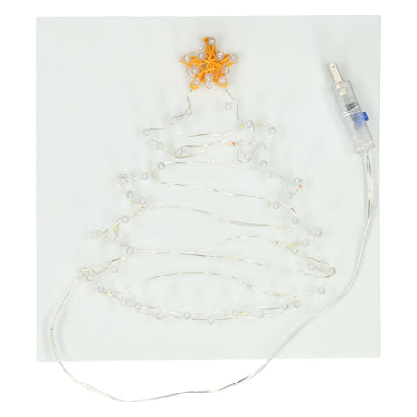 Sapin de Noël à cordes avec lumières LED