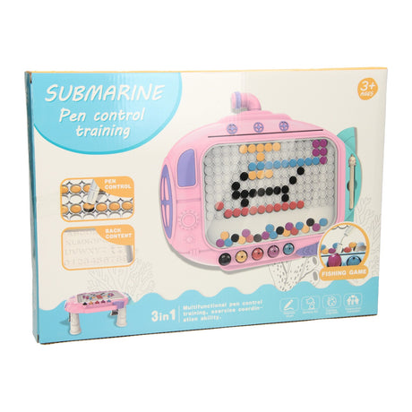 Jeu de boutons de couleur avec stylo magnétique rose