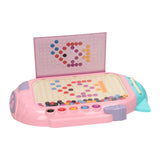 Jeu de boutons de couleur avec stylo magnétique rose