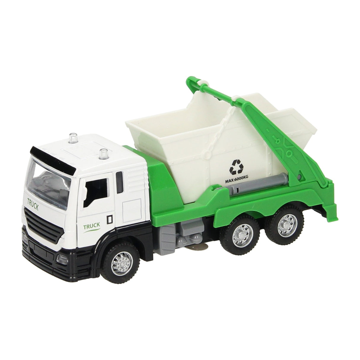 Truck with waste container light sound