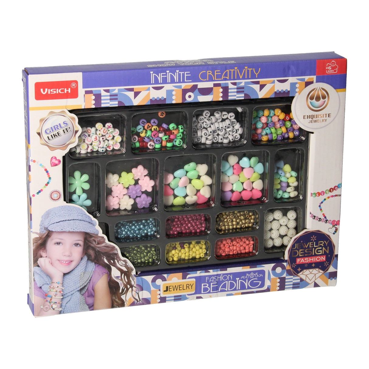 Ensemble de perles pour la fabrication de bijoux pastel métallique