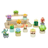 Blocs de construction mis en vitrine de fleuriste