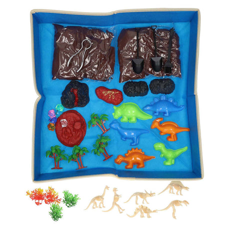 Albatros pêche jouer au monde des dinosaures de sable avec tapis de jeu