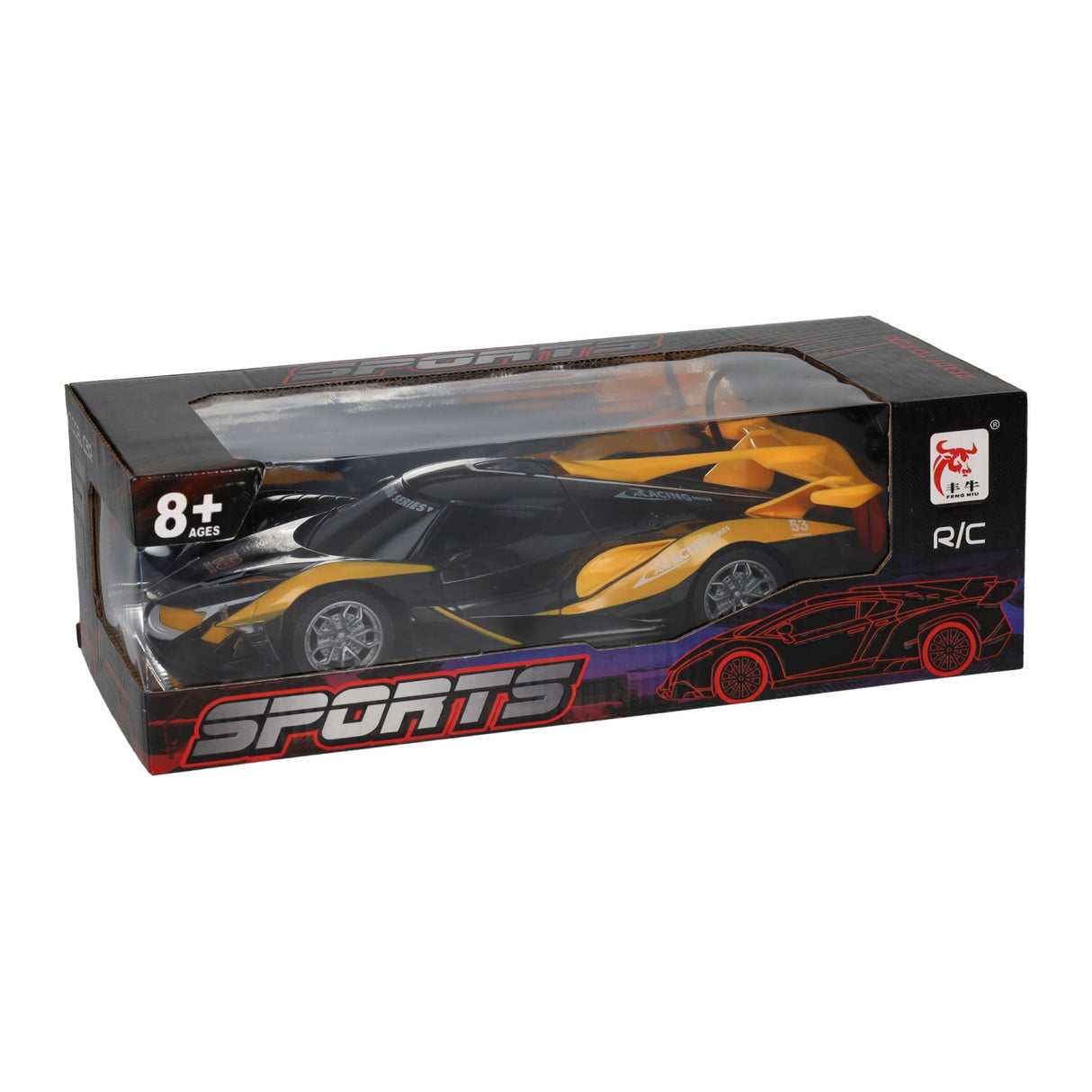 Voiture de course jaune RC