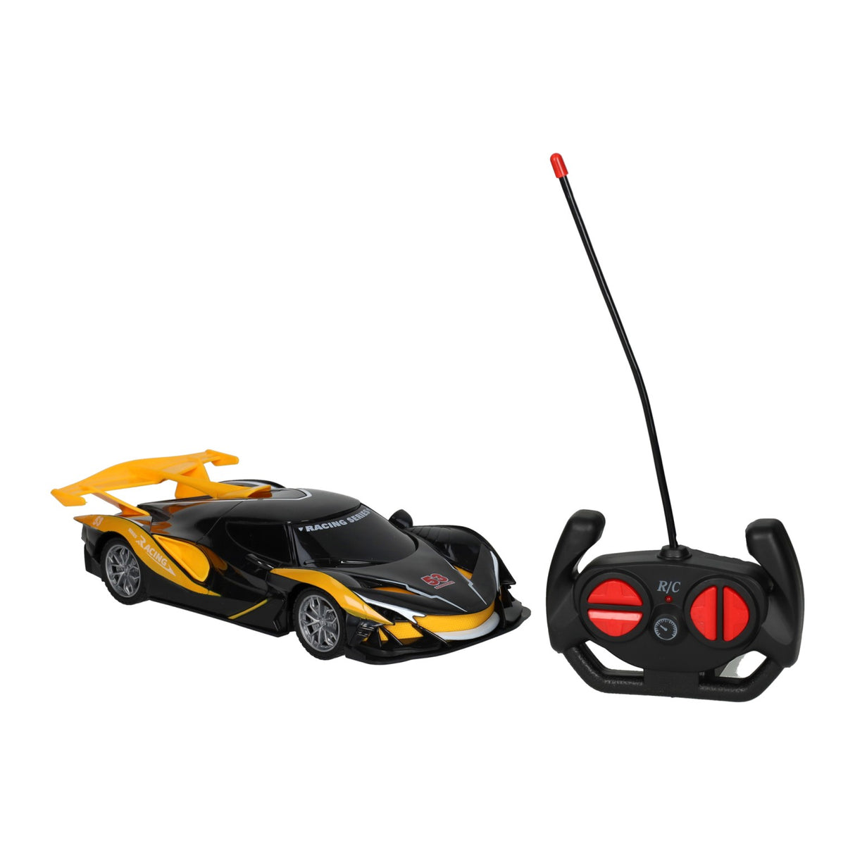 Voiture de course jaune RC