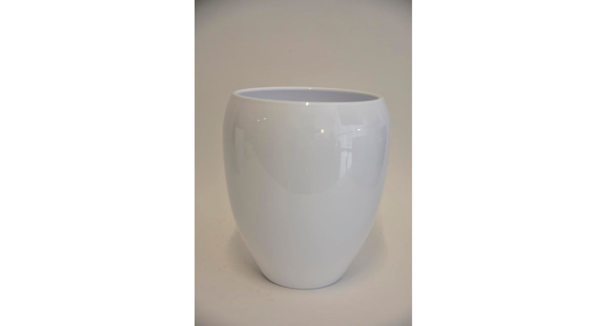 Vaas bowl, 28 cm - glans wit