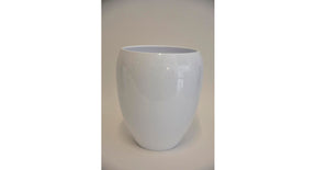 Vaas bowl, 28 cm - glans wit