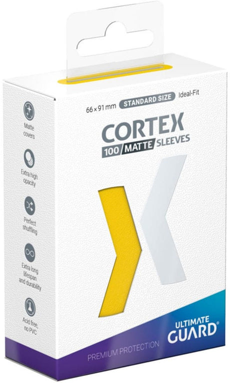 Manchons Cortex Ultimate Guard mats taille standard (100) - jaune