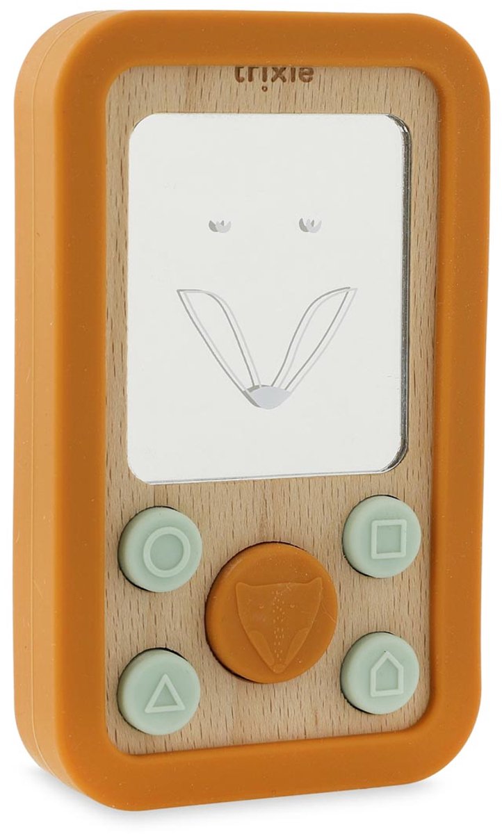 Trixie téléphone bébé en bois et silicone - mr. renard
