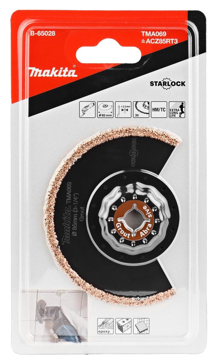 Accessoires Makita fraise à segment hm-riff tma023 c85 hm vo gz - b-65028