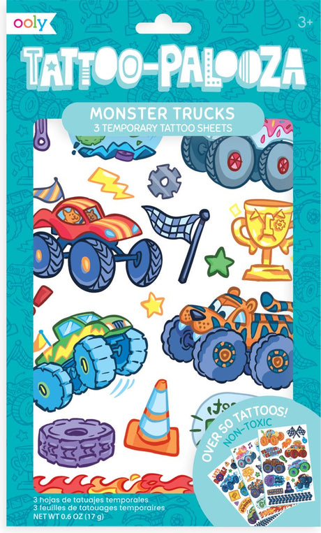 Ooly - tatouage palooza - tatouages temporaires - camions monstres