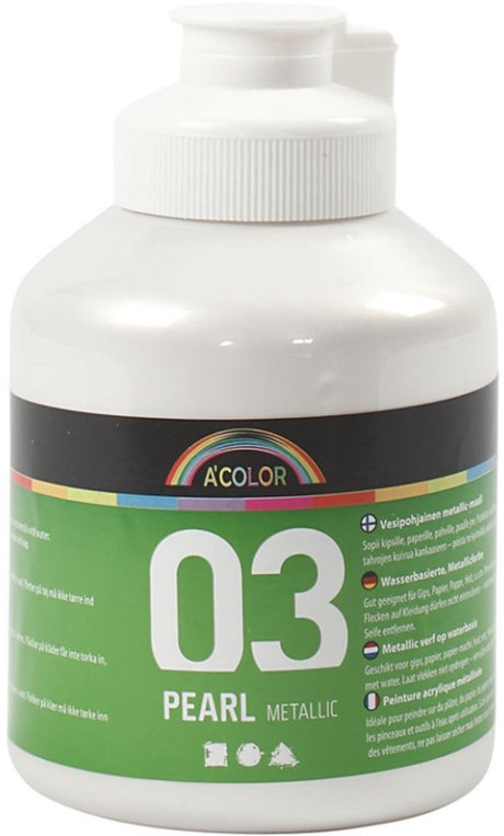 A-color https: www.cchobby.nl peinture-acrylique-métallique-blanc-500-ml-1-bottle