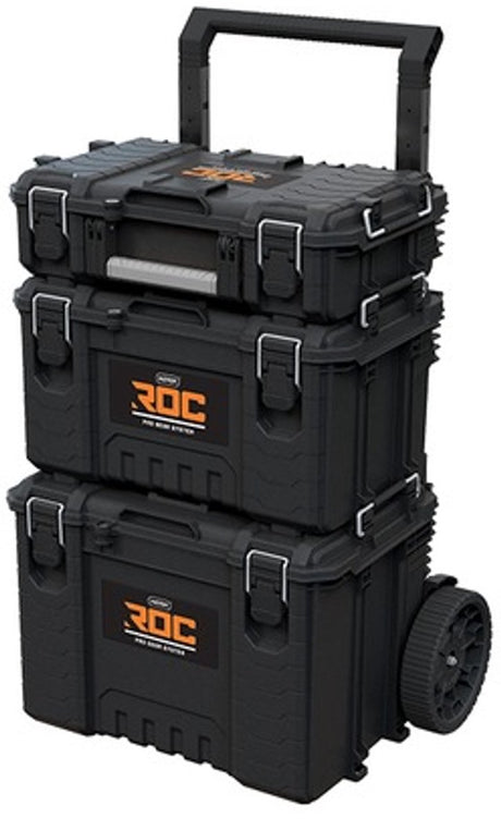 Keter roc pro gear 2.0 - coffret à outils - 3 pièces - modulaire - résistant aux intempéries