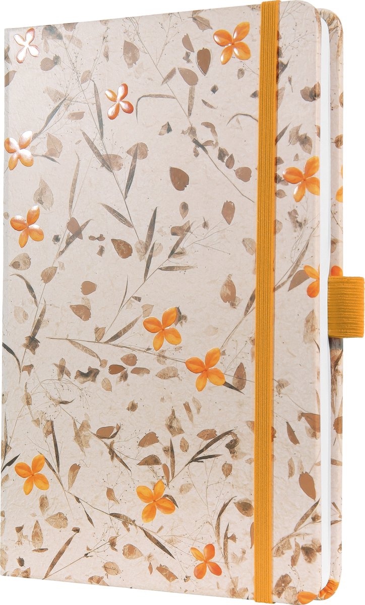 Carnet Sigel - jolie - a5 - couverture rigide - 174 pages - 80 grammes - trait - jaune bloom - si-jn341