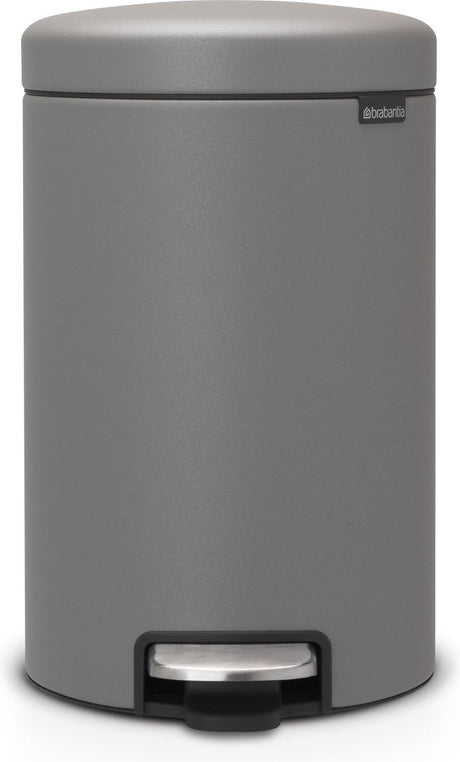 Poubelle Brabantia newicon - 12 litres - gris béton minéral