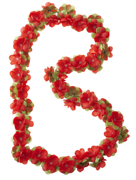 Basil Flower Garland Bloemstereng Rood