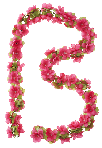 Basil Flower Garland Bloemstereng Fuchsia