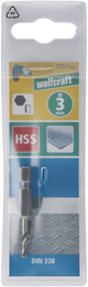 Foret hélicoïdal Wolfcraft | sol hss | 6 faces | ø3,0x47mm | 1 pièce - 7257000