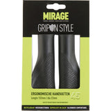 Mirage Fahrradgriffe - ergonomisch, schwarz, 132 mm