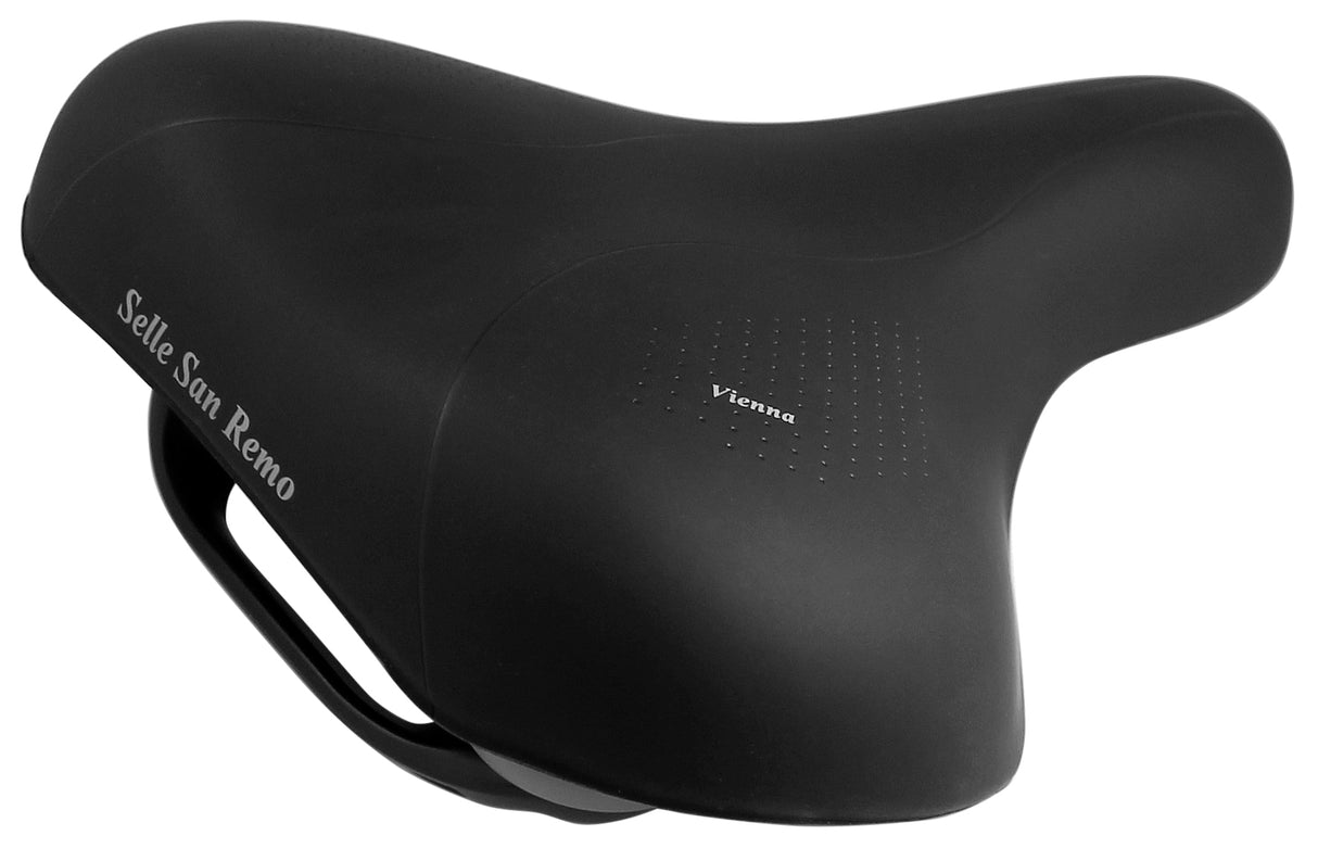 Selle San Remo Bicycle Saddle Wien med håndtak - Black (arbeidsplassemballasje)