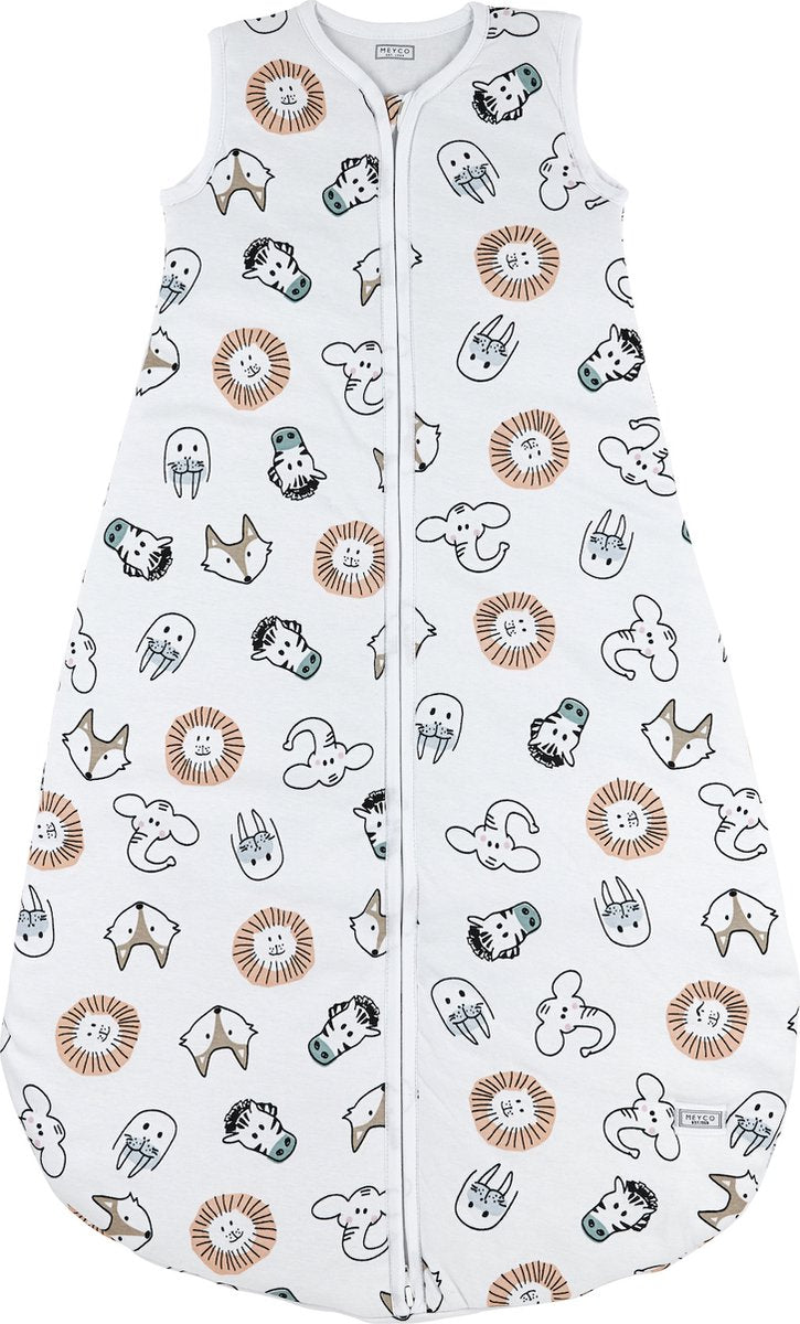 Meyco baby animal gigoteuse d'été bébé ronde - multicolore - 74cm - 0,5 tog