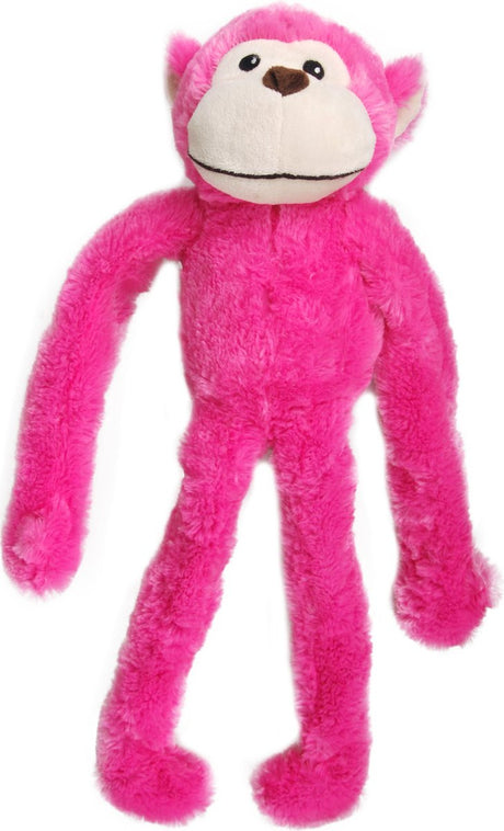 Jouet pour chien flamant rose singe wende avec corde – jouet en peluche pour chien avec couineur en corde – rose – 52 x 20 x 10 cm