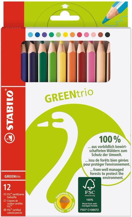 Crayons de couleur Stabilo - 12 pièces - fsc