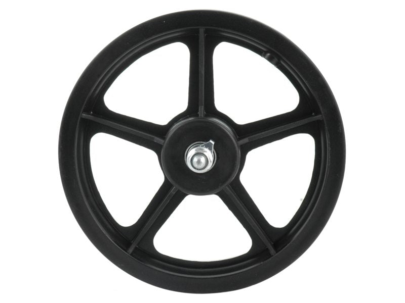 Hzb roue avant 12 pouces etrto 203 plastique noir axe plein