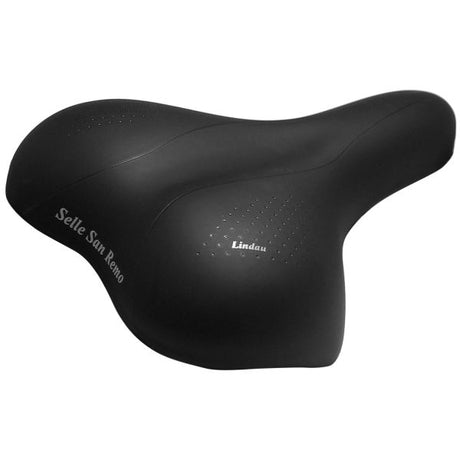 Selle San Remo Bicycle Saddle Lindau pour les vélos de randonnée de la ville - noir (emballage de travail)
