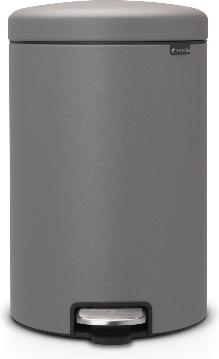 Poubelle Brabantia newicon - 20 litres - gris béton minéral