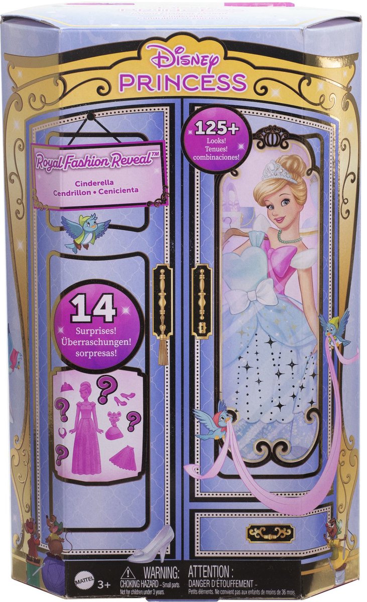 La poupée princesse Disney révèle la mode royale de Cendrillon