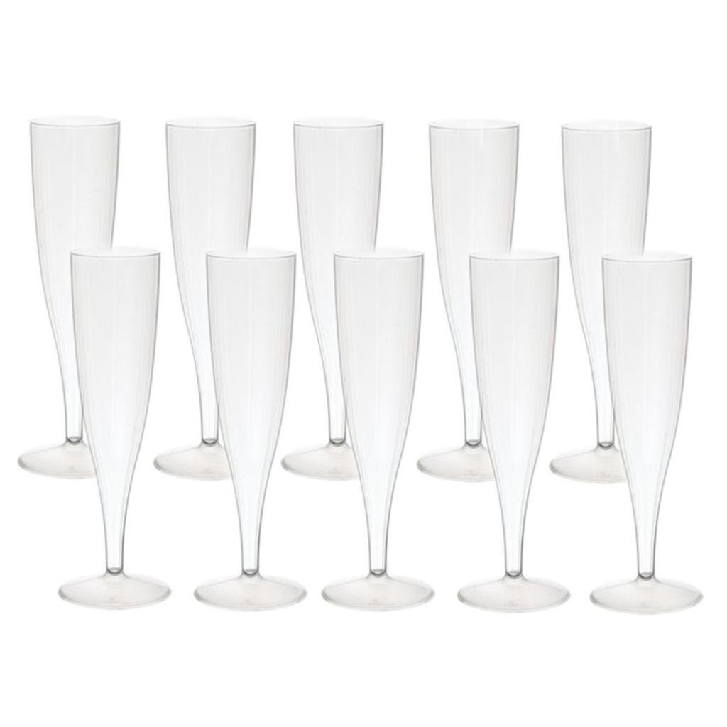 Verres à champagne Duni crystallo plastique 10 pièces | 5 pièces