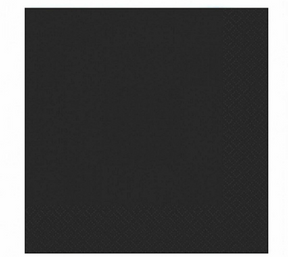 Serviettes Duni noires 33x33cm tissu 3 épaisseurs FSC paquet de 20 serviettes