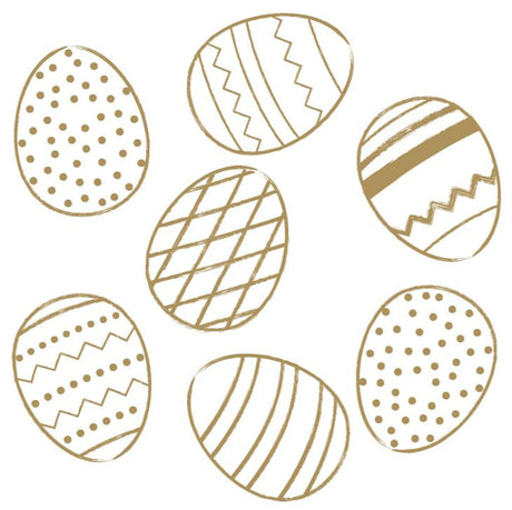 Serviettes Duni oeufs d'or 3 couches 33x33cm