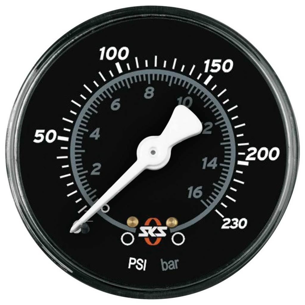 Manomètre Sks pompé 63mm 230 psi noir